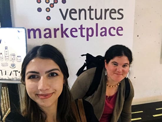 Zara and Jen at the Ventures Marketplace